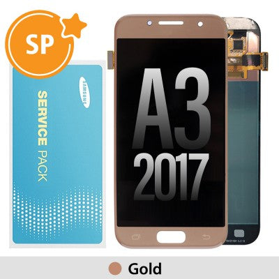 Tecguru-Samsung Galaxy A3 (2017) A320F OLED Screen Replacement Digitizer GH97-19732B (Service Pack)-Gold Tecguru-Samsung Galaxy A3 (2017) A320F OLED Screen Replacement Digitizer GH97-19732B (Service Pack)-Gold